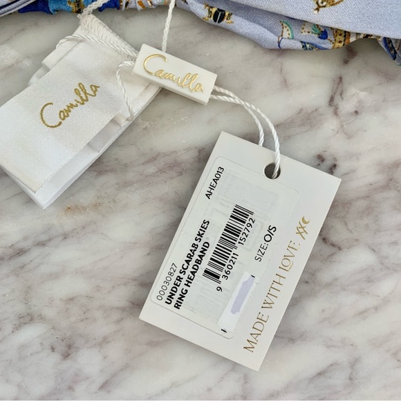 [🌟 PRICE FIRM] CAMILLA Under Scarab Skies Ring Headband Silk Headwrap - Picture 12 of 13